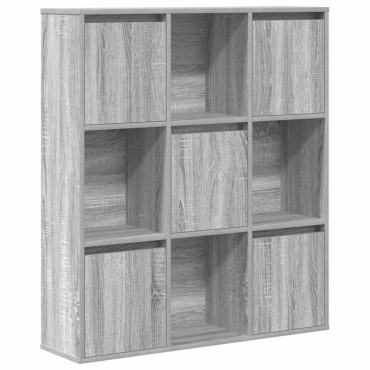 vidaXL Βιβλιοθήκη Γκρι Sonoma 89x24x101,5cm από Επεξεργασμένο Ξύλο 1 τεμ.