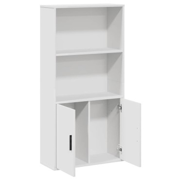 vidaXL Βιβλιοθήκη Λευκή 60x24x120cm από Επεξεργασμένο Ξύλο 1 τεμ.