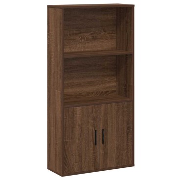 vidaXL Βιβλιοθήκη Καφέ Δρυς 60x24x120cm από Επεξεργασμένο Ξύλο 1 τεμ.