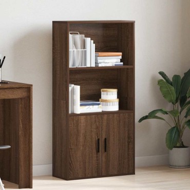 vidaXL Βιβλιοθήκη Καφέ Δρυς 60x24x120cm από Επεξεργασμένο Ξύλο 1 τεμ.