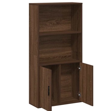 vidaXL Βιβλιοθήκη Καφέ Δρυς 60x24x120cm από Επεξεργασμένο Ξύλο 1 τεμ.