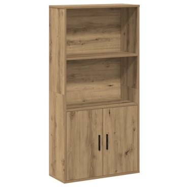 vidaXL Βιβλιοθήκη Αρτισιανή Δρυς 60x24x120cm Επεξ. Ξύλο 1 τεμ.