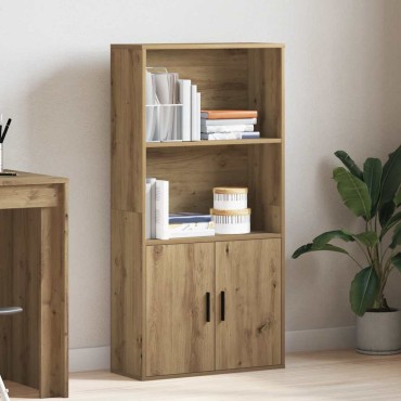 vidaXL Βιβλιοθήκη Αρτισιανή Δρυς 60x24x120cm Επεξ. Ξύλο 1 τεμ.