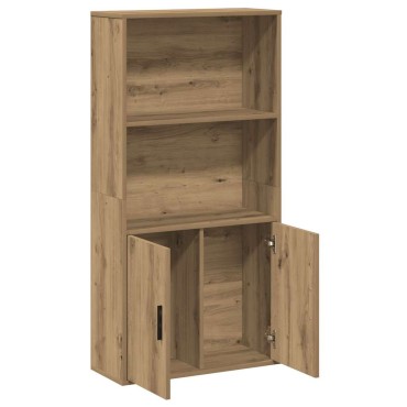 vidaXL Βιβλιοθήκη Αρτισιανή Δρυς 60x24x120cm Επεξ. Ξύλο 1 τεμ.