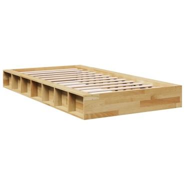 vidaXL Πλαίσιο κρεβατιού χωρίς στρώμα 90x200 cm μασίφ ξύλο δρυς