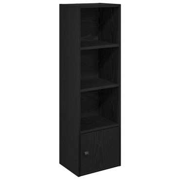 vidaXL Βιβλιοθήκη Μαύρη Δρυς 31x24x102cm Κατασκευασμένο ξύλο 1 τεμ.