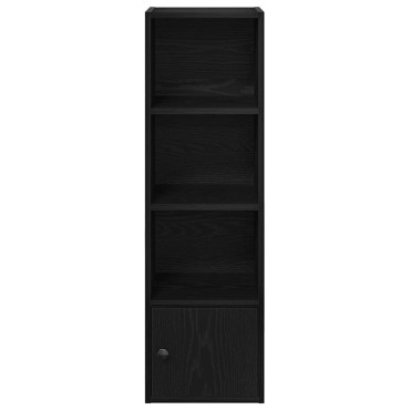 vidaXL Βιβλιοθήκη Μαύρη Δρυς 31x24x102cm Κατασκευασμένο ξύλο 1 τεμ.