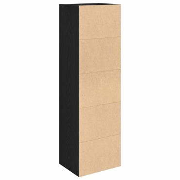 vidaXL Βιβλιοθήκη Μαύρη Δρυς 31x24x102cm Κατασκευασμένο ξύλο 1 τεμ.