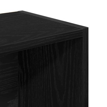 vidaXL Βιβλιοθήκη Μαύρη Δρυς 31x24x102cm Κατασκευασμένο ξύλο 1 τεμ.