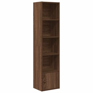 vidaXL Βιβλιοθήκη Καφέ Δρυς 31x24x127cm από Επεξεργασμένο Ξύλο 1 τεμ.