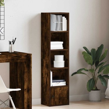 vidaXL Βιβλιοθήκη Καπνιστή Δρυς 31x24x127cm από Επεξεργασμένο Ξύλο 1 τεμ.