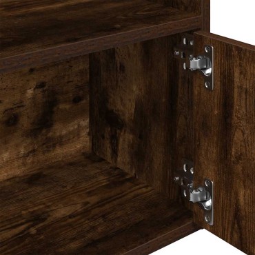 vidaXL Βιβλιοθήκη Καπνιστή Δρυς 31x24x127cm από Επεξεργασμένο Ξύλο 1 τεμ.