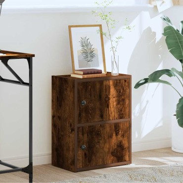 vidaXL Βιβλιοθήκη Καπνιστή Δρυς 40x24x52cm από Επεξεργασμένο Ξύλο 1 τεμ.