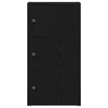 vidaXL Βιβλιοθήκη Μαύρη Δρυς 40x24x77cm Κατασκευασμένο ξύλο 1 τεμ.