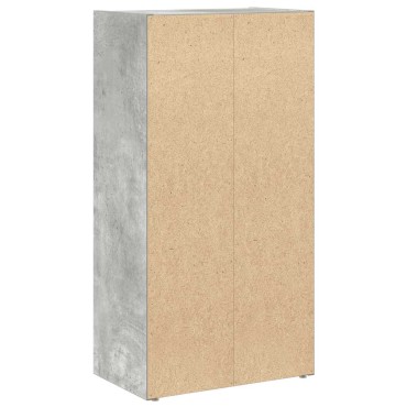 vidaXL Βιβλιοθήκη Γκρι Σκυροδέματος 40x24x77cm Επεξεργ. Ξύλο 1 τεμ.