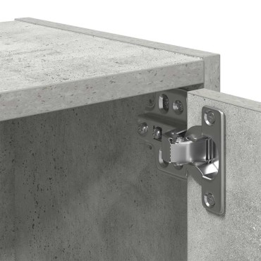 vidaXL Βιβλιοθήκη Γκρι Σκυροδέματος 40x24x77cm Επεξεργ. Ξύλο 1 τεμ.