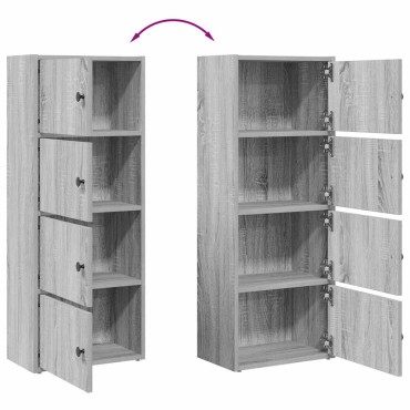 vidaXL Βιβλιοθήκη Γκρι Sonoma 40x24x102cm από Επεξεργασμένο Ξύλο 1 τεμ.