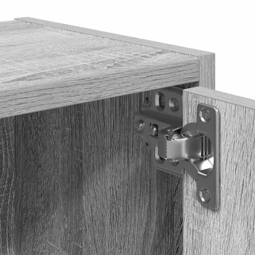 vidaXL Βιβλιοθήκη Γκρι Sonoma 40x24x102cm από Επεξεργασμένο Ξύλο 1 τεμ.