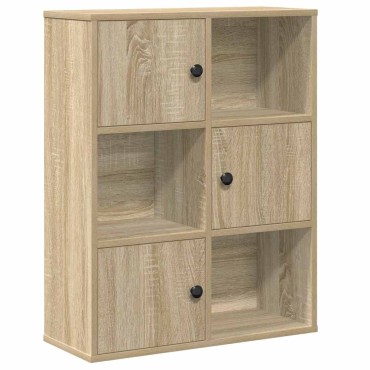 vidaXL Βιβλιοθήκη Sonoma Δρυς 60x24x76,5cm από Επεξεργασμένο Ξύλο 1 τεμ.