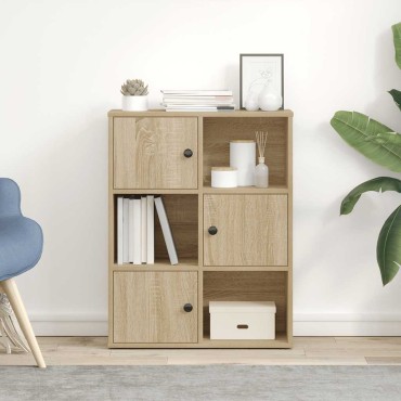 vidaXL Βιβλιοθήκη Sonoma Δρυς 60x24x76,5cm από Επεξεργασμένο Ξύλο 1 τεμ.