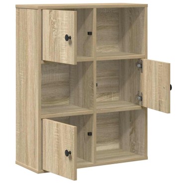 vidaXL Βιβλιοθήκη Sonoma Δρυς 60x24x76,5cm από Επεξεργασμένο Ξύλο 1 τεμ.