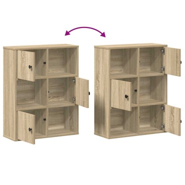 vidaXL Βιβλιοθήκη Sonoma Δρυς 60x24x76,5cm από Επεξεργασμένο Ξύλο 1 τεμ.