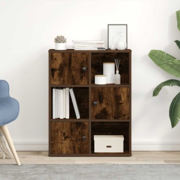vidaXL Βιβλιοθήκη Καπνιστή Δρυς 60x24x76,5cm από Επεξεργασμένο Ξύλο 1 τεμ.