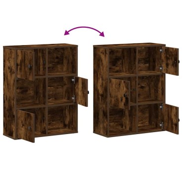 vidaXL Βιβλιοθήκη Καπνιστή Δρυς 60x24x76,5cm από Επεξεργασμένο Ξύλο 1 τεμ.