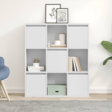 vidaXL Βιβλιοθήκη Λευκή 89x24x101,5cm από Επεξεργασμένο Ξύλο 1 τεμ.