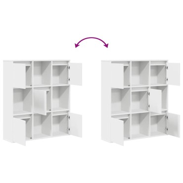 vidaXL Βιβλιοθήκη Λευκή 89x24x101,5cm από Επεξεργασμένο Ξύλο 1 τεμ.