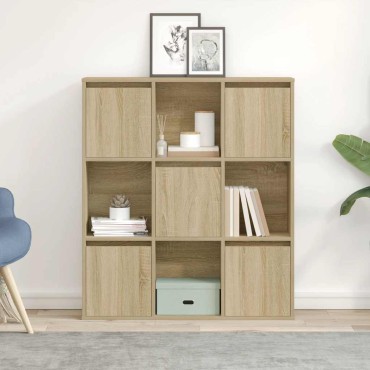 vidaXL Βιβλιοθήκη Sonoma Δρυς 89x24x101,5cm από Επεξεργασμένο Ξύλο 1 τεμ.