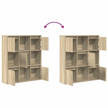 vidaXL Βιβλιοθήκη Sonoma Δρυς 89x24x101,5cm από Επεξεργασμένο Ξύλο 1 τεμ.