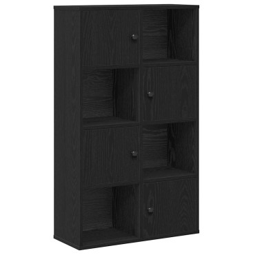 vidaXL Βιβλιοθήκη Μαύρη Δρυς 60x24x101,5cm Κατασκευασμένο ξύλο 1 τεμ.