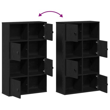 vidaXL Βιβλιοθήκη Μαύρη Δρυς 60x24x101,5cm Κατασκευασμένο ξύλο 1 τεμ.