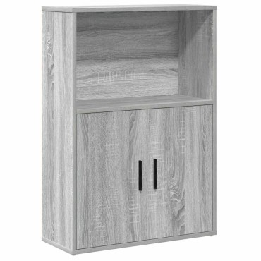 vidaXL Βιβλιοθήκη Γκρι Sonoma 60x24x85cm από Επεξεργασμένο Ξύλο 1 τεμ.