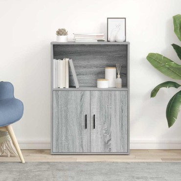 vidaXL Βιβλιοθήκη Γκρι Sonoma 60x24x85cm από Επεξεργασμένο Ξύλο 1 τεμ.