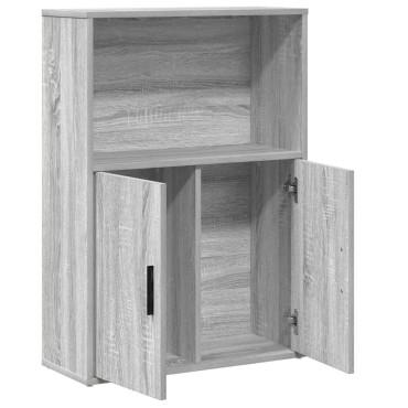 vidaXL Βιβλιοθήκη Γκρι Sonoma 60x24x85cm από Επεξεργασμένο Ξύλο 1 τεμ.