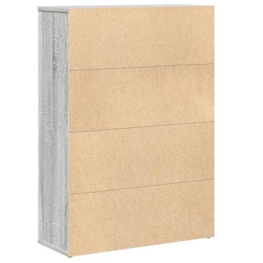 vidaXL Βιβλιοθήκη Γκρι Sonoma 60x24x85cm από Επεξεργασμένο Ξύλο 1 τεμ.