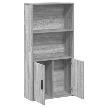 vidaXL Βιβλιοθήκη Γκρι Sonoma 60x24x120cm από Επεξεργασμένο Ξύλο 1 τεμ.