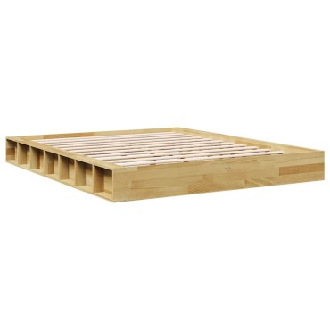 vidaXL Πλαίσιο κρεβατιού χωρίς στρώμα 160x200 cm μασίφ ξύλο δρυς