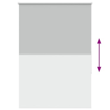 vidaXL Ρολέρ Μπλακάουτ ανοιχτό γκρι 90x150 cm Πλάτος υφάσματος 85,7 cm