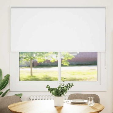 vidaXL Ρολέρ Μπλακάουτ Λευκό 160x130 εκ. Πλάτος υφάσματος 156,6εκ.