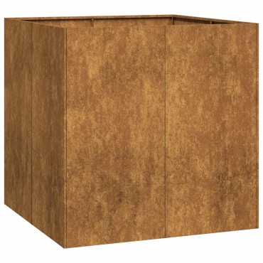 vidaXL Ζαρντινιέρα Σκουριασμένο 80x80x80εκ. Ατσάλι Σκληρυθέν στον Αέρα