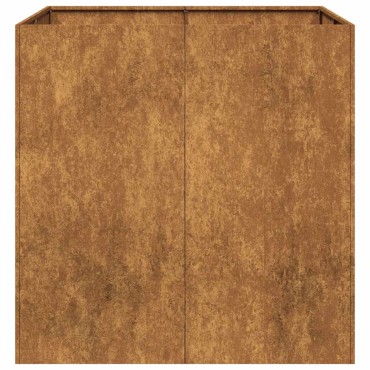 vidaXL Ζαρντινιέρα Σκουριασμένο 80x80x80εκ. Ατσάλι Σκληρυθέν στον Αέρα