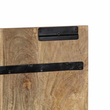 vidaXL κεφαλάρι μασίφ ακατέργαστο ξύλο Mango 200x1,5x80cm