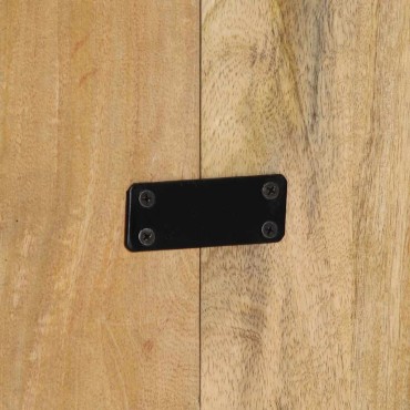 vidaXL κεφαλάρι μασίφ ακατέργαστο ξύλο Mango 200x1,5x80cm