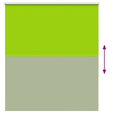 vidaXL Roller Blind Blackout φύλλα πράσινα 140x150 cm Πλάτος υφάσματος