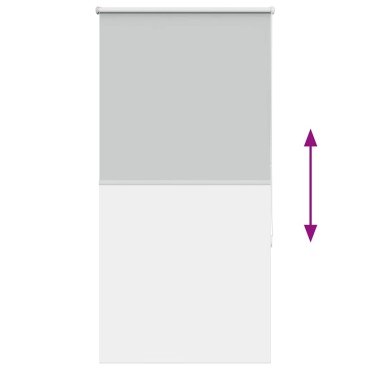 vidaXL Ρολέρ Μπλακάουτ ανοιχτό γκρι 70x150 cm Πλάτος υφάσματος 65,7cm