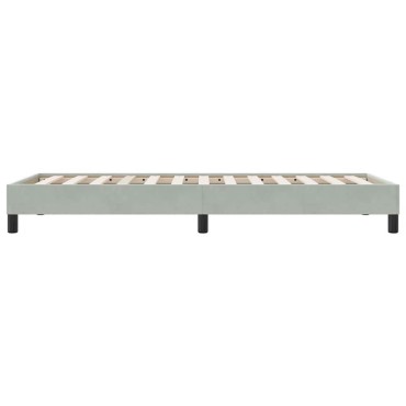 vidaXL Box Spring κρεβάτι χωρίς στρώμα ανοιχτό γκρι Βελούδινο