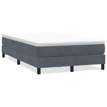 vidaXL Box Spring Κρεβάτι χωρίς στρώμα Σκούρο γκρι Βελούδινο